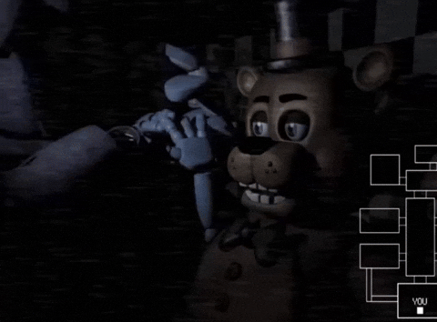 That one gif of Withered Bonnie trying to rip off Toy Bonnie's face